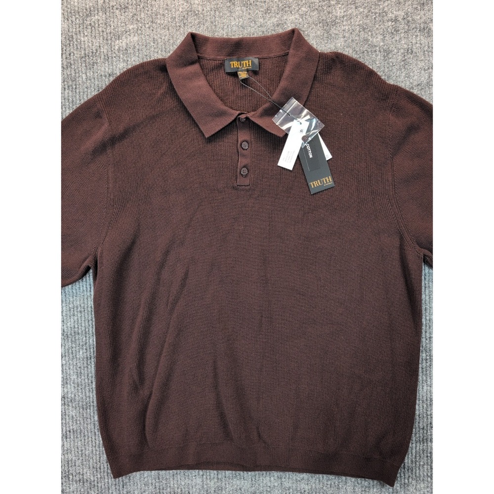 TRUTH BY REPUBLIC Men's XXL Sweater 100% Cotton Espresso